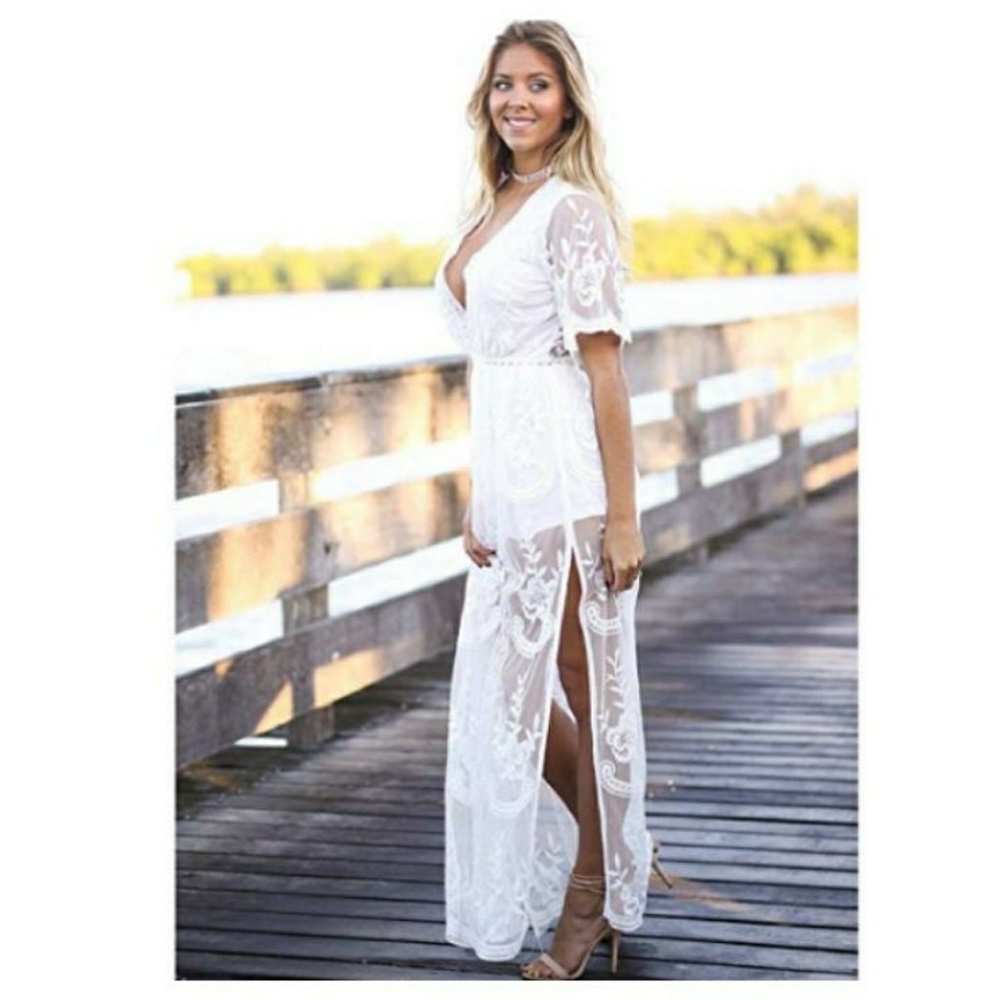 🌞LAST ONE "LACE MAXI ROMPER DRESS" - Picture 5 of 6